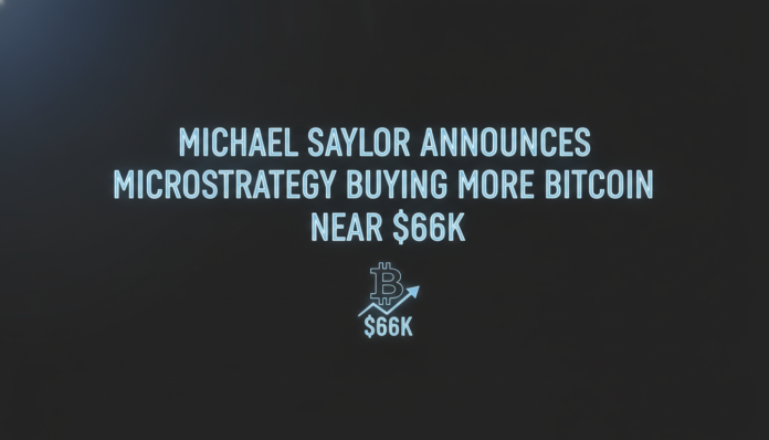 Michael Saylor Announces MicroStrategy Buying More Bitcoin Near $66K