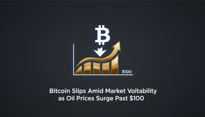 Bitcoin Slips Amid Market Volatility as Oil Prices Surge Past $100