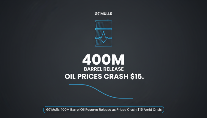 G7 Mulls 400M Barrel Oil Reserve Release as Prices Crash $15 Amid Crisis