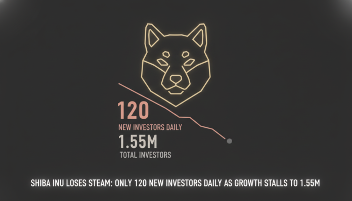 Shiba Inu Loses Steam: Only 120 New Investors Daily as Growth Stalls to 1.55M