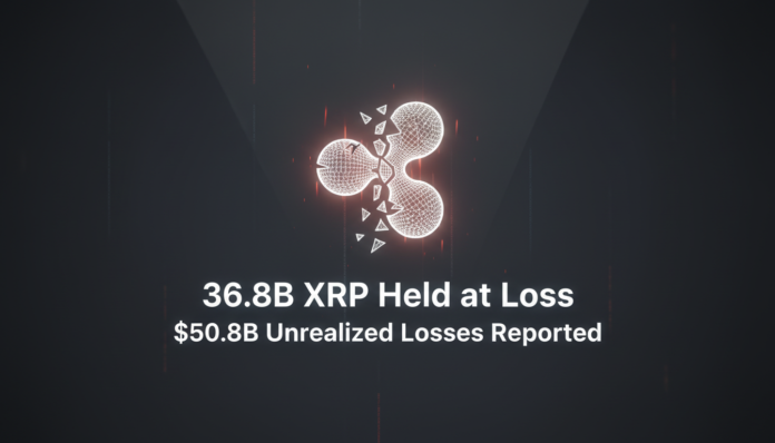 36.8B XRP Held at Loss, $50.8B Unrealized Losses Reported.