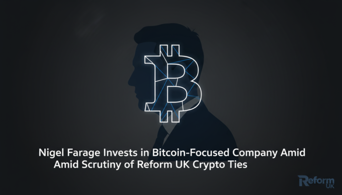 Nigel Farage Invests in Bitcoin-Focused Company Amid Scrutiny of Reform UK Crypto Ties