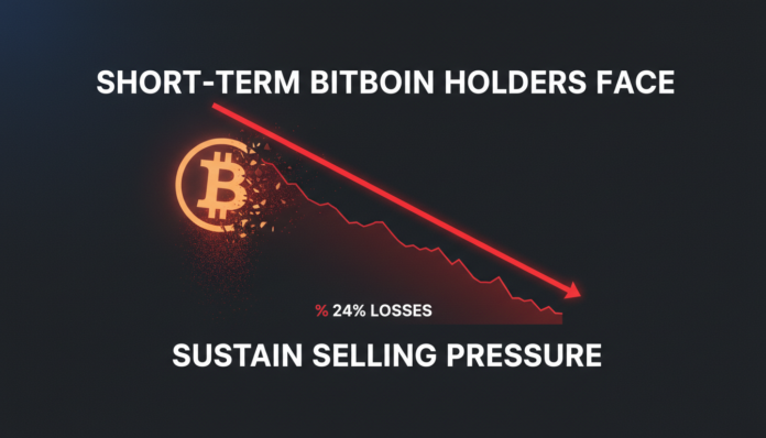 Short-Term Bitcoin Holders Face 24% Losses, Sustain Selling Pressure