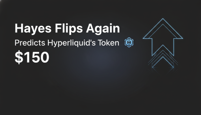 Hayes Flips Again, Predicts Hyperliquid's Token Will Hit $150