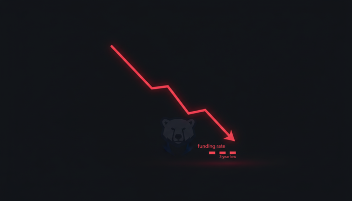 Bitcoin Bearishness Hits Extreme: Funding Rate Drops to 3-Year Low Per CryptoQuant