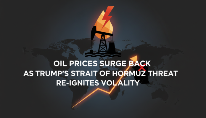 Oil Prices Surge Back as Trump's Strait of Hormuz Threat Re-Ignites Volatility