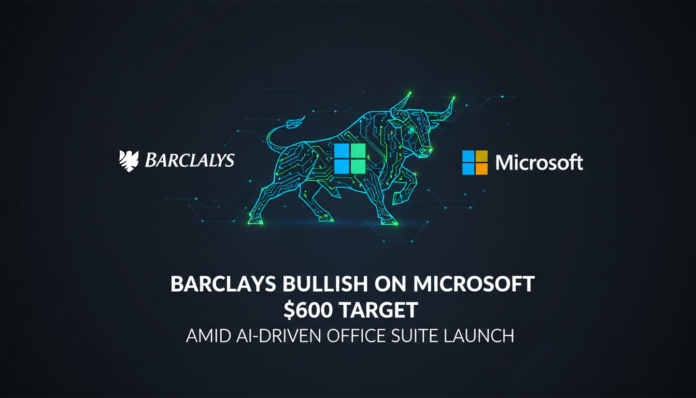 Barclays Bullish on Microsoft: $600 Target Amid AI-Driven Office Suite Launch