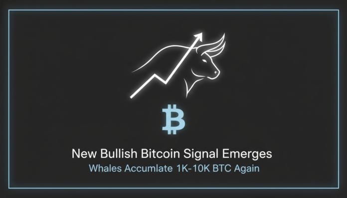 New Bullish Bitcoin Signal Emerges as Whales Accumulate 1K-10K BTC Again