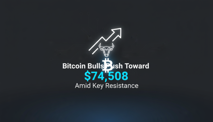 Bitcoin Bulls Push Toward $74,508 Amid Key Resistance