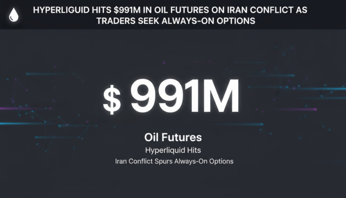 Hyperliquid Hits $991M in Oil Futures on Iran Conflict as Traders Seek Always-On Options