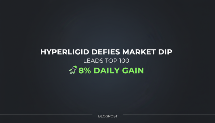 Hyperliquid Defies Market Dip, Leads Top 100 With 8% Daily Gain