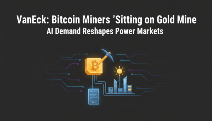 VanEck: Bitcoin Miners 'Sitting on Gold Mine' as AI Demand Reshapes Power Markets