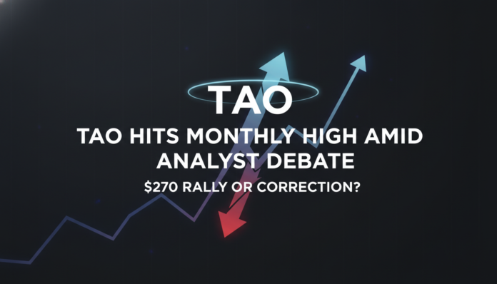 TAO Hits Monthly High Amid Analyst Debate: $270 Rally or Correction?