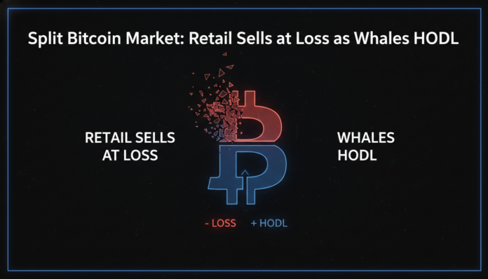 Split Bitcoin Market: Retail Sells at Loss as Whales HODL