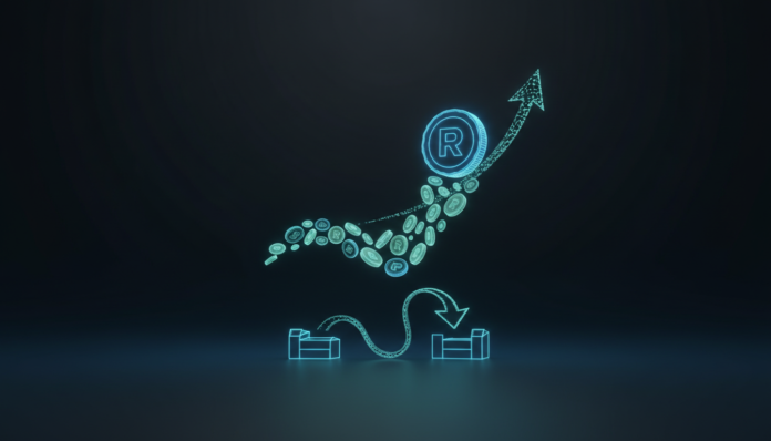 Airdrop coin RIVER surges 22% to $18.24 as traders pull tokens from exchanges.