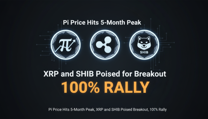 Pi Price Hits 5-Month Peak, XRP and SHIB Poised for Breakout, 100% Rally