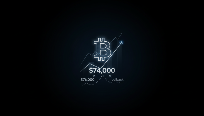 Bitcoin Nears $74K After In-Line PCE Data, Traders Eye $76K Break or Pullback