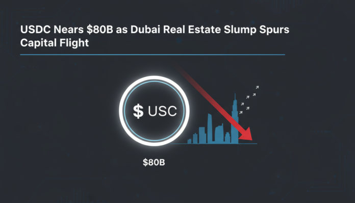 USDC Nears $80B as Dubai Real Estate Slump Spurs Capital Flight