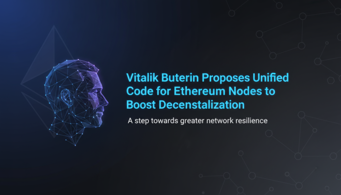 Vitalik Buterin Proposes Unified Code for Ethereum Nodes to Boost Decentralization