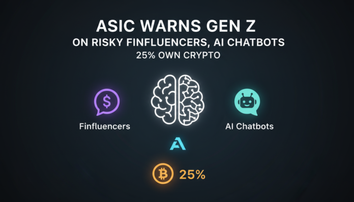 ASIC Warns Gen Z on Risky Finfluencers, AI Chatbots; 25% Own Crypto