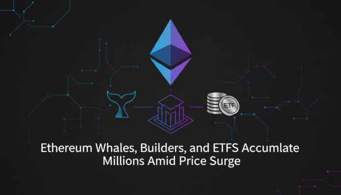 Ethereum Whales, Builders, and ETFs Accumulate Millions Amid Price Surge