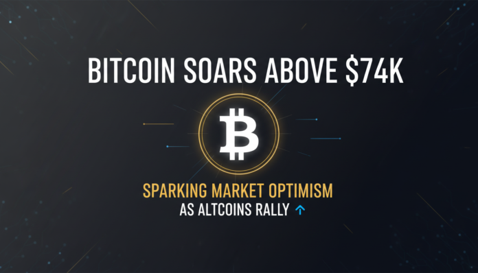 Bitcoin Soars Above $74K, Sparking Market Optimism as Altcoins Rally
