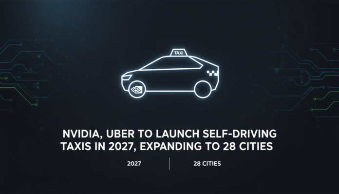Nvidia, Uber to Launch Self-Driving Taxis in 2027, Expanding to 28 Cities