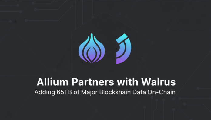 Allium Partners with Walrus, Adding 65TB of Major Blockchain Data On-Chain