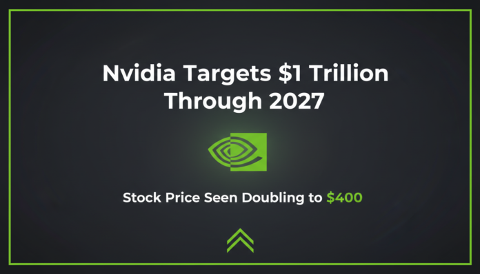 Nvidia Targets $1 Trillion Through 2027; Stock Price Seen Doubling to $400
