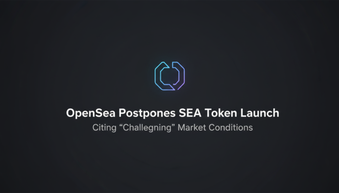 OpenSea Postpones SEA Token Launch, Citing “Challenging” Market Conditions