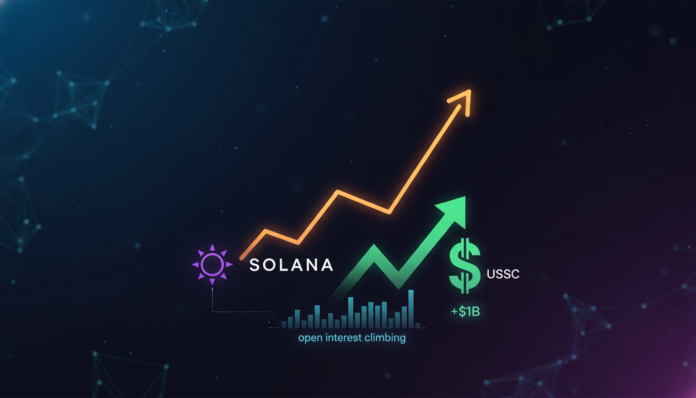 Solana Rides 300% USDC Boom As Open Interest Climbs by $1B