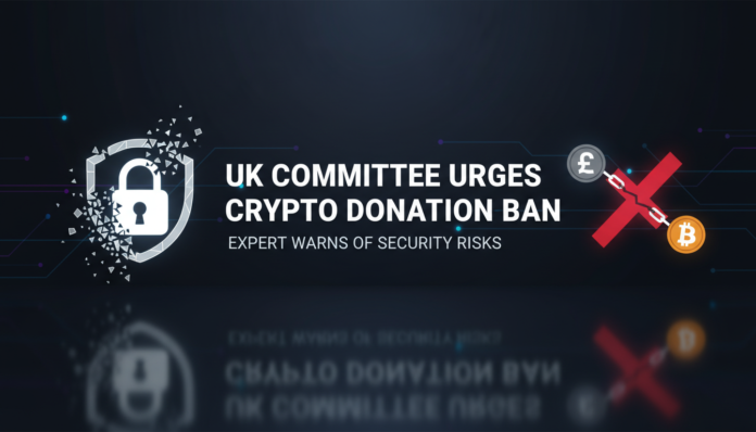 UK Committee Urges Crypto Donation Ban, Expert Warns of Security Risks
