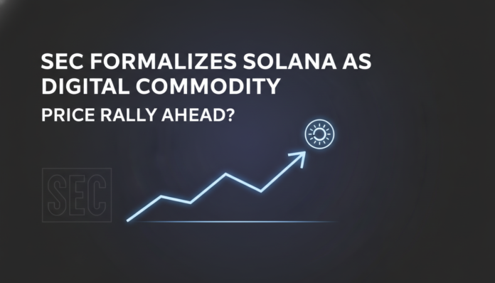 SEC Formalizes Solana as Digital Commodity; Price Rally Ahead?