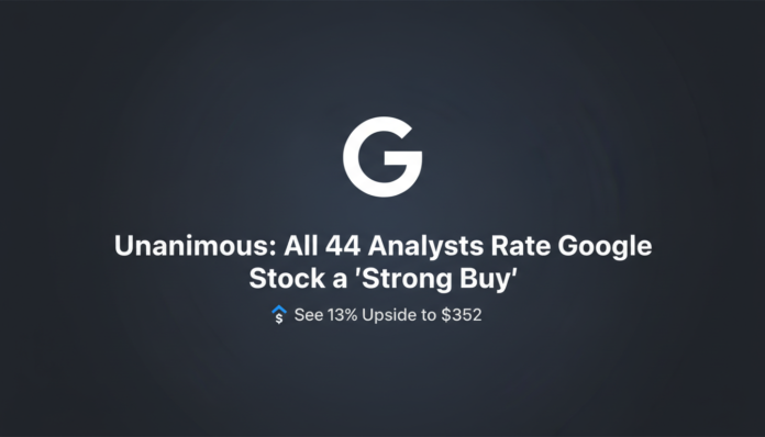 Unanimous: All 44 Analysts Rate Google Stock a 