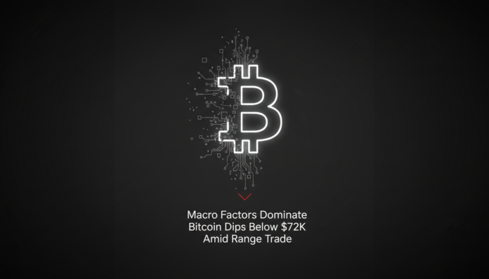 Macro Factors Dominate as Bitcoin Dips Below $72K Amid Range Trade
