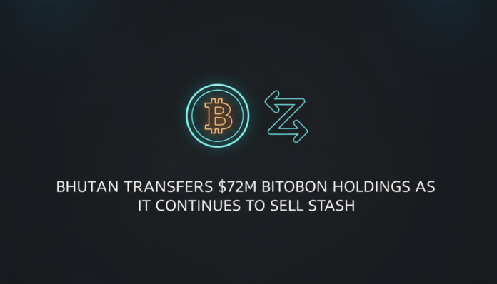 Bhutan Transfers $72M Bitcoin Holdings as It Continues to Sell Stash