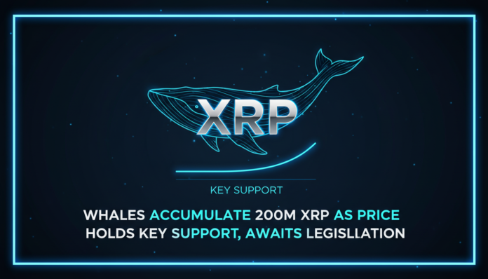 Whales Accumulate 200M XRP as Price Holds Key Support, Awaits Legislation