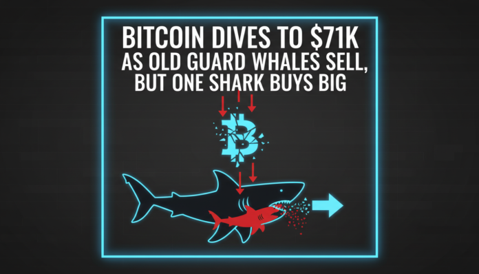 Bitcoin Dives to $71K as Old Guard Whales Sell, but One Shark Buys Big