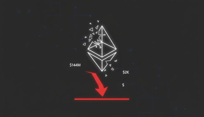 FOMC Decision Triggers 7% ETH Drop, $144M Liquidated, $2K Support At Risk