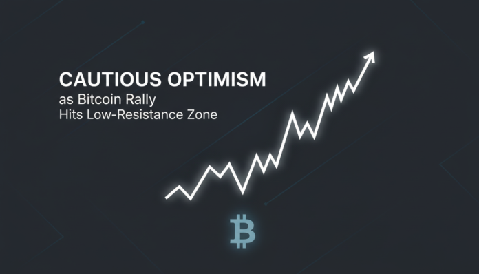 Cautious Optimism as Bitcoin Rally Hits Low-Resistance Zone
