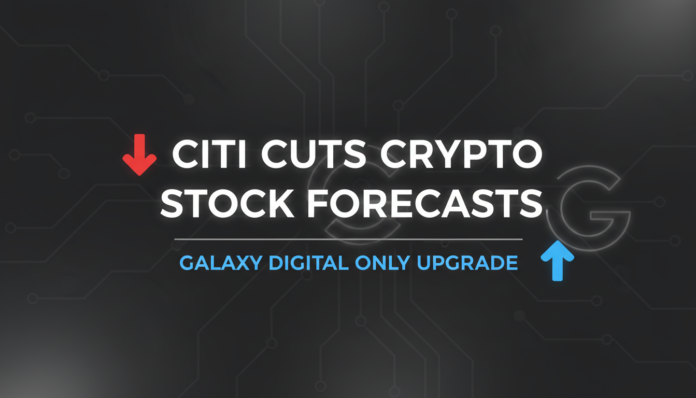 Citi Cuts Crypto Stock Forecasts, Galaxy Digital Only Upgrade