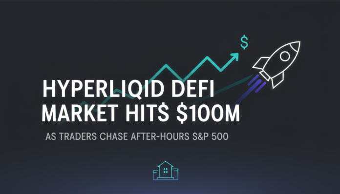 Hyperliquid DeFi Market Hits $100M as Traders Chase After-Hours S&P 500