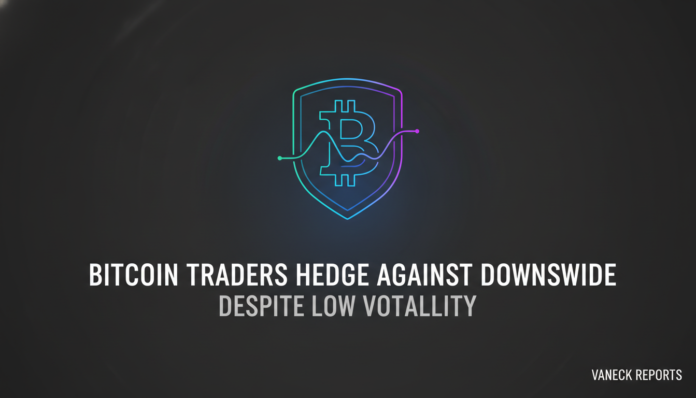 Bitcoin Traders Hedge Against Downside Despite Low Volatility, VanEck Reports