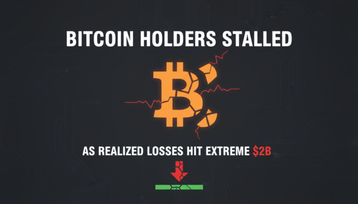 Bitcoin Holders Stalled As Realized Losses Hit Extreme $2B