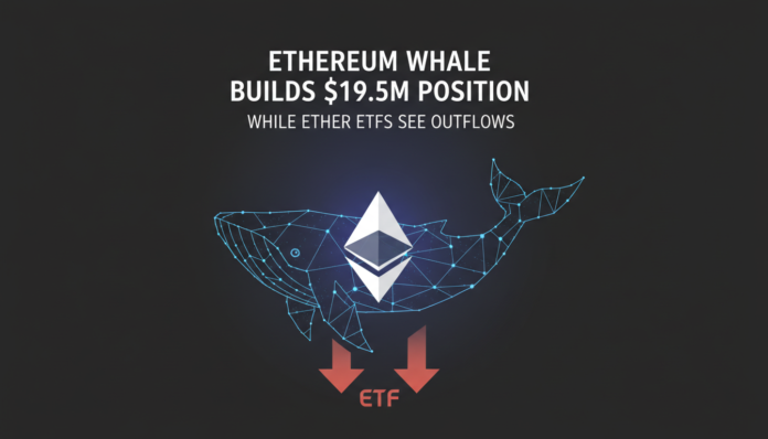 Ethereum Whale Builds $19.5M Position While Ether ETFs See Outflows