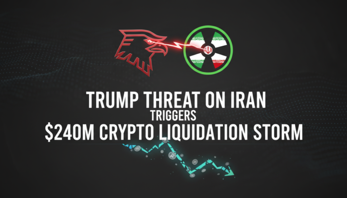 Trump Threat on Iran Triggers $240M Crypto Liquidation Storm