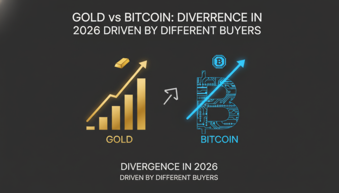 Gold vs Bitcoin: Divergence in 2026 Driven by Different Buyers