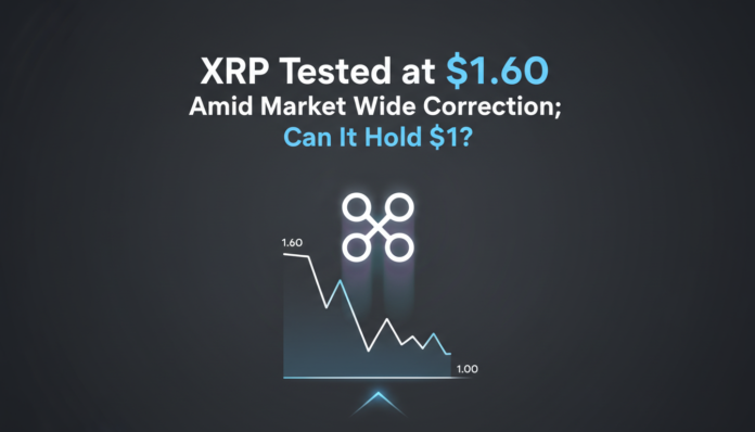 XRP Tested at $1.60 Amid Market Wide Correction; Can It Hold $1?