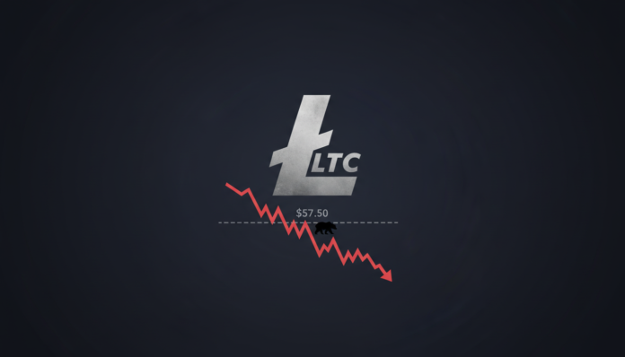 Litecoin Struggles Below $57.50 as Bearish Outlook Limits Recovery