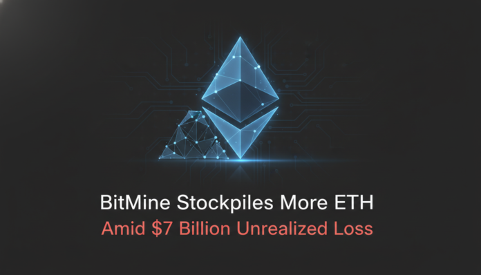 BitMine Stockpiles More ETH Amid $7 Billion Unrealized Loss